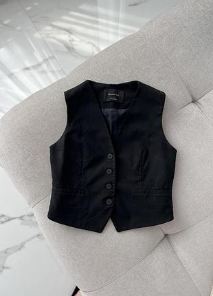 Жилет, жилетка massimo dutti, лляний жилет