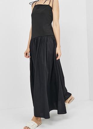 Чорна сукня сарафан zara на m-l нова