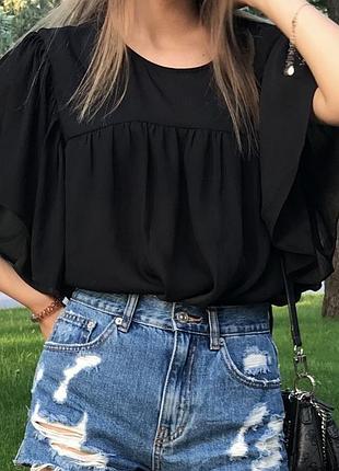 Чорна блуза h&m