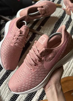Кросівки жіночі бігові nike air zoom pegasus 35 оригінал найк пудрові рожеві легенькі для бігу 40  25,5 см