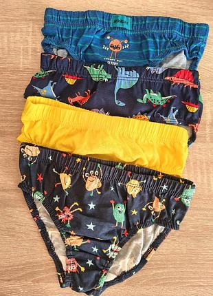 Детские трусики набор монстры,динозавры, р.3/4 george,f&amp;f,primark mix брендов разные