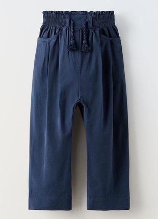 Нові легкі штани zara kids для дівчинки, р. 116 (6 років), бавовна та віскоза