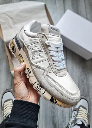 Мужские кроссовки premiata lander grey white