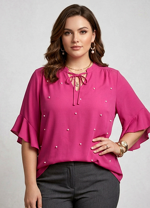 Красивая розовая блуза shein яркая