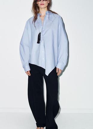 Рубашка зi 100% хлопка zara original spain белая рубашка зара рубашка оверсайз