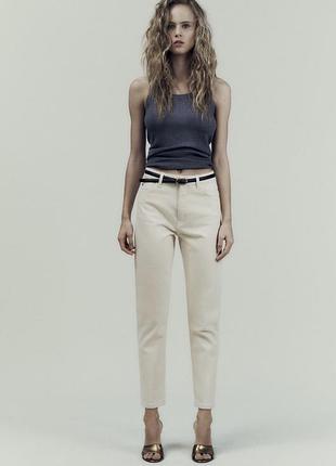 Джинси zara жіночі бежеві