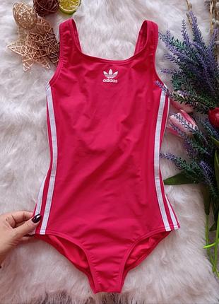 Красный слитный купальник adidas❤️