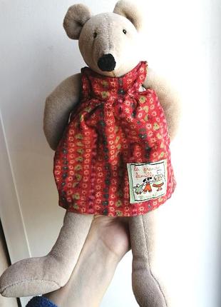 Колекційна мишка moulin roty плюшева вінтажна м'яка іграшка франція декоративна мишеня мишенятко