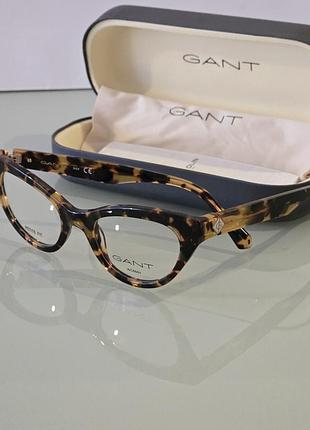 Рогово-янтарна брендова оправа gant ga 4100/v  cateye- 2 цвета - original