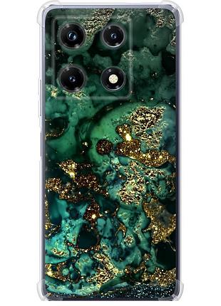 Чохол силіконовий протиударний с посиленими кутами на телефон infinix note 30 pro мармур золото багатство "5419sp-3427-58250"