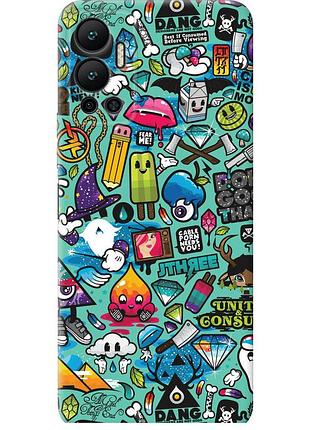 Чехол силиконовый на телефон infinix hot 12 стикер бомбинг 1 "693u-2864-58250"