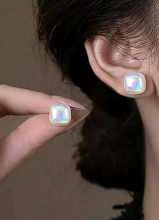 Сережки бижутерия цветные гвоздики