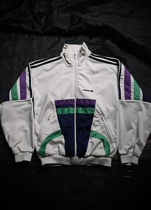 Vintage 90s adidas full zip trefoil colorblock track jacket