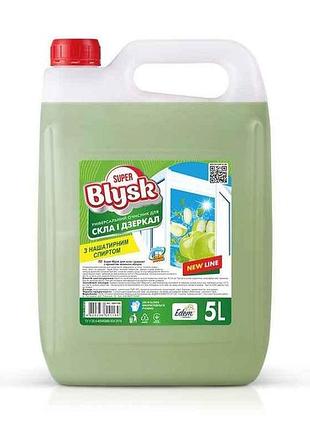 Засiб для миття скла та дзеркал 5л каністра яблуко (hdpe) тм super blysk