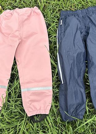 Штани 116,122 демісезонні, дощовики playshoes, h&m, tchibo