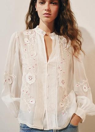 Рубашка zw collection из органзы и вышивки