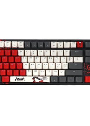 Ігрова механічна клавіатура bloody s87 naraka red switch black/red