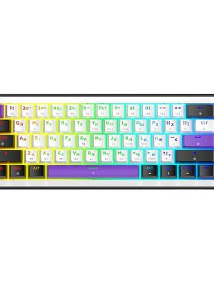 Клавиатура игровая hator hellyberry hk60 механическая 60 клавиш usb hellyberry switch white/violet