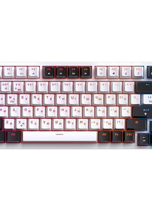 Клавиатура gamepro mk160w usb-c red switch white