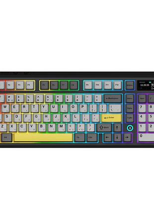 Клавиатура беспроводная ajazz ak980 v2 maillard switch механическая 98 клавиш rgb black (ak980-v2-m-bgy)