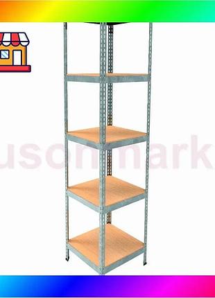 Bs металлический стеллаж emby best mix light series (размер 1800х450x450мм) 5 полок дсп до 100кг оцинк bas77/n