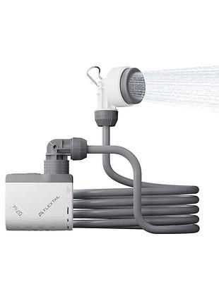 Душ портативний з насосом на акумуляторі flextail tiny shower ts650wt / ts2500wt, білий