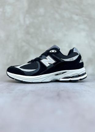 Мужские кроссовки стильные нью баланс new balance 2002r black white 45