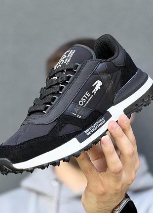Чоловічі кросівки лакоста стильні повсякденні lacoste elite active t 44
