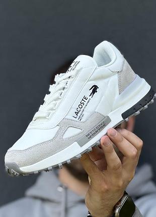 Мужские кроссовки лакоста стильные повседневные lacoste elite active t 45