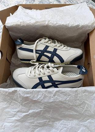 Жіночі кросівки асікс онітсука стильні asics onitsuka tiger mexico 66 beige blue 39
