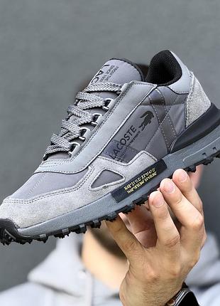 Мужские кроссовки лакоста стильные повседневные lacoste elite active t 41