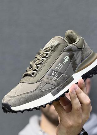 Чоловічі кросівки лакоста стильні повсякденні lacoste elite active t 45