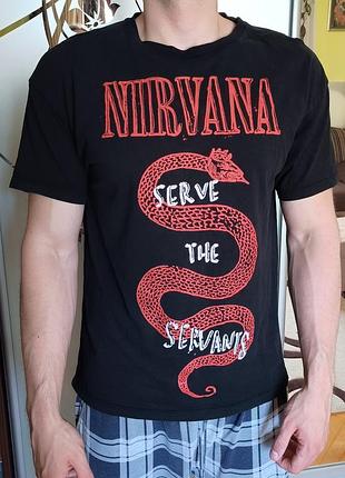 Футболка чоловіча бренду cropp з принтом "serve the servants", р. s-m