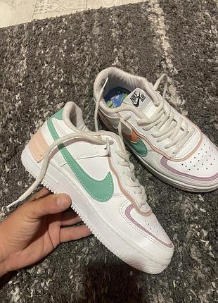 Дитячі кросівки nike air force 1 shadow білі 36 розмір