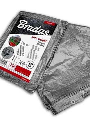 Тент 2х4м сірий 260гр/м2 посилений ultra weight pl2602/4 тм bradas
