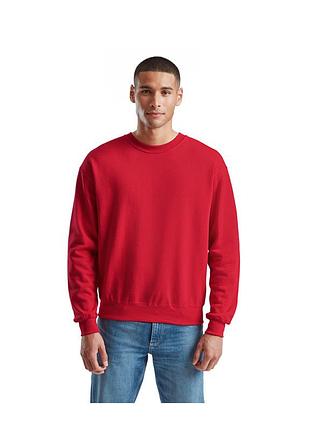 Мужской свитшот красный утеплённый флисом однотонный, опт и розница, xs–3xl 2xl
