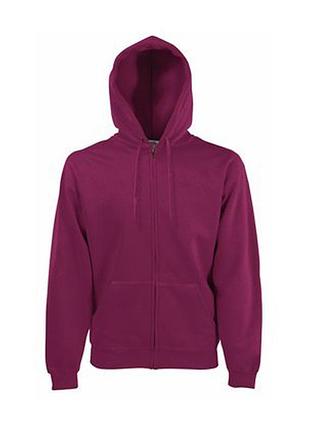 Мужское худи бордовое на молнии, на флисе, s–2xl, опт и розница 2xl