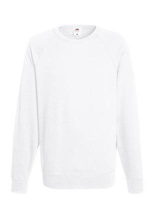 Мужской реглан белый на флисе, утеплённый, рукав реглан, размеры s–4xl xl
