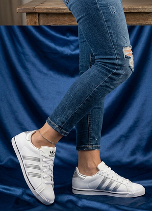 Кроссовки белые женские кожаные adidas p.40(25 cm)