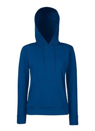 Худі жіноче на флісі, темно-синя, з капюшоном і кишенями, xs-2xl 2xl