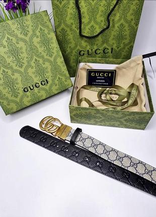 Кожаный ремень gucci двусторонний 3,5 см, ремень гуччи, ремень натуральная кожа, комплект дополнительно
