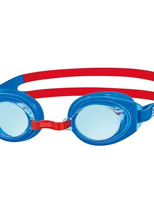 Очки для плавания детские zoggs ripper junior 6-14 лет, прозрачные линзы, anti-fog, uv защита, сине-красный (461323.blrdtb)
