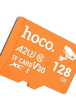 Карта памяти micro sd 128gb hoco cl10 a2 class 10 orange