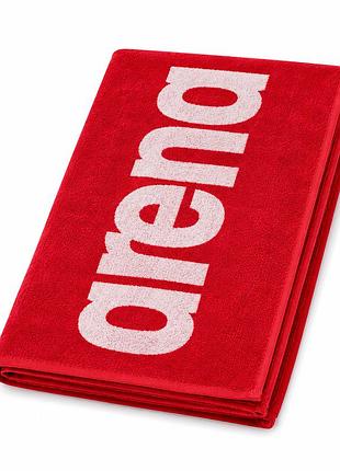 Полотенце arena gym soft towel 100x50 см хлопковое спортивное полотенце для бассейна, фитнеса и тренировок красный (001994-410)