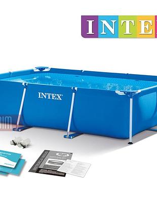 Каркасний прямокутний басейн intex metal frame 260х160х65 см