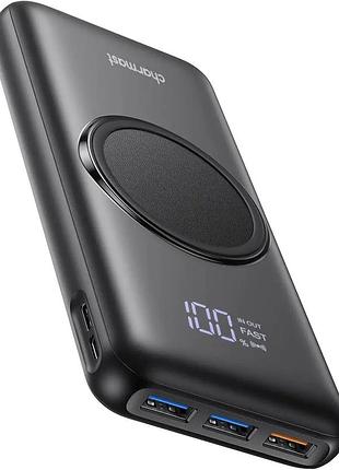 Павербанк charmast c2023w power bank 20000 маг з бездротовою зарядкою 15w та pd 22.5w з led-дисплеєм