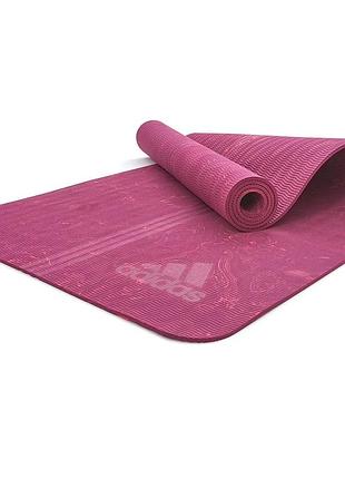 Коврик для фитнеса и йоги adidas, противоскользящий, tpe, 176×61×0.5 см, фыолетовый (adyg-10500pk)