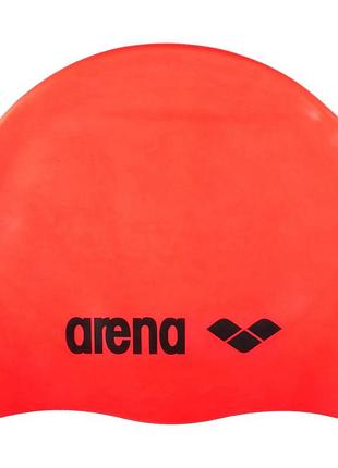Шапочка для плавания arena classic silicone (91662-040) силиконовая, оранжевый