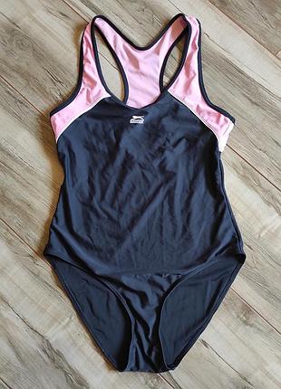 Спортивний суцільний купальник slazenger розмір 12 / m-l