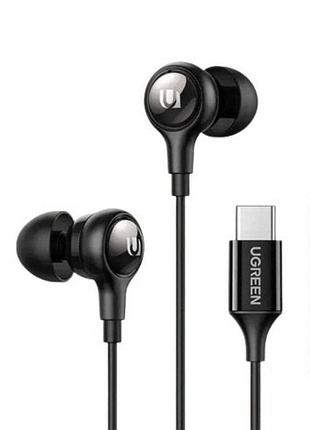 Дротові навушники ugreen usb type-c з мікрофоном, керуванням, 10 мм драйвери для samsung, pixel, oneplus